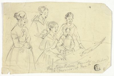 De familie Squallini: Een souvenir van Rue de Poitevin door William Parrott