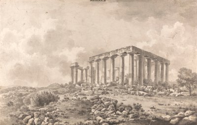 Tempel van Jupiter Panhellenios bij Aegina door William Pars
