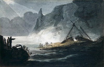 Rotsachtige kustscène door William Payne