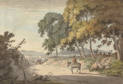 Uitzicht op Plymouth vanaf de Zeven Bomen, Exeter Road door William Payne