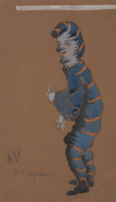 Rups (kostuumontwerp voor Alice-in-Wonderland, 1915) door William Penhallow Henderson
