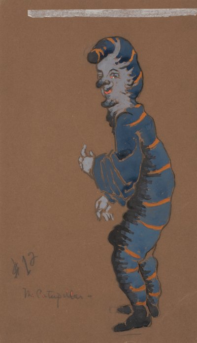 Rups kostuumontwerp voor Alice in Wonderland door William Penhallow Henderson