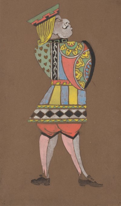 Hartenboer kostuumontwerp voor Alice in Wonderland door William Penhallow Henderson
