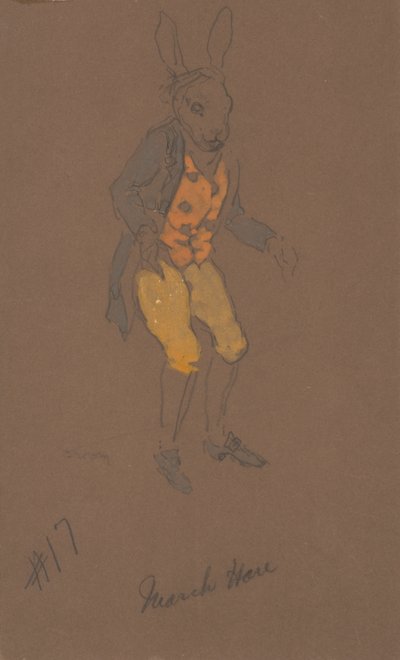 Maartse Haas kostuumontwerp voor Alice in Wonderland door William Penhallow Henderson