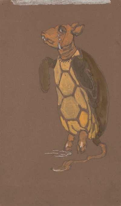 Nepschildpad (kostuumontwerp voor Alice-in-Wonderland, 1915) door William Penhallow Henderson