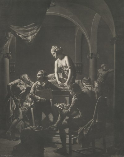 Een Academie bij Lamplicht, 20 februari 1772 door William Pether