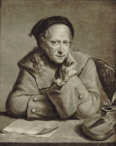 Portret van de violist en componist Carlo Tessarini 1690-1766, ca. 1760 door William Pether