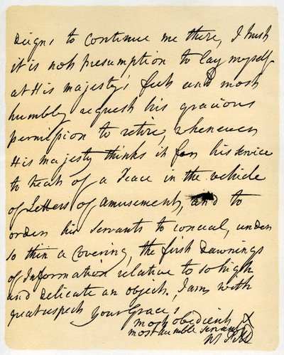 Brief van William Pitt aan de hertog van Newcastle, Hayes, 23 oktober 1759 door William Pitt
