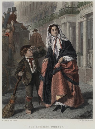 De Straatveger door William Powell (after) Frith