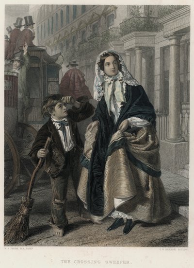 De Straatveger door William Powell (after) Frith