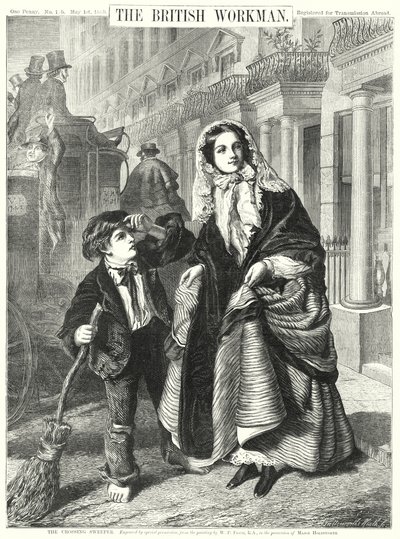 De Straatveger door William Powell (after) Frith