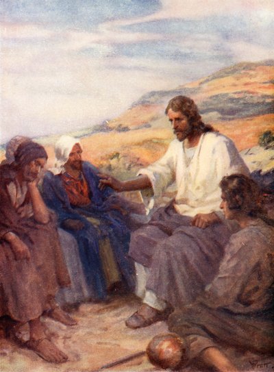 Jezus Onderwijst Zijn Discipelen, Mattheüs v door William Pratt