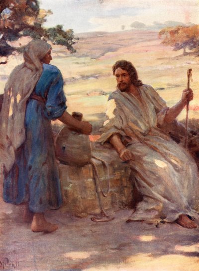 De Vrouw bij de Bron van Samaria, Johannes iv, 6, 7 door William Pratt