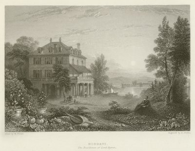 Diodati, de residentie van Lord Byron door William Purser