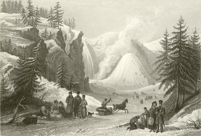 Montmorency Waterval en Kegel, nabij Quebec door William Purser