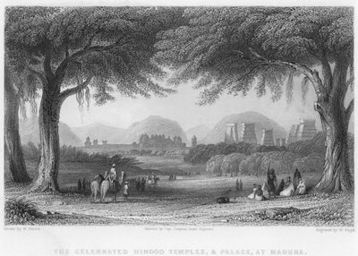 De beroemde Hindoe tempels en paleis in Madura door William Purser