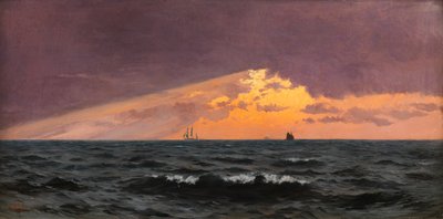 Voor zonsondergang, storm op komst door William Pye