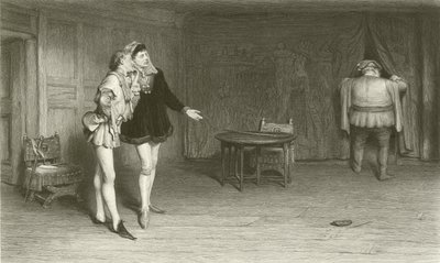 Prins Hendrik Poins en Falstaff door William Quiller Orchardson