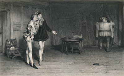 Prins Hendrik, Poins, en Falstaff. Koning Hendrik IV - Eerste Deel door William Quiller Orchardson