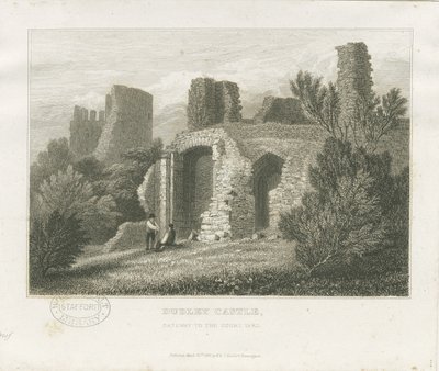 Kasteel Dudley - De Keep: gravure, nd [c1831] door William Radclyffe