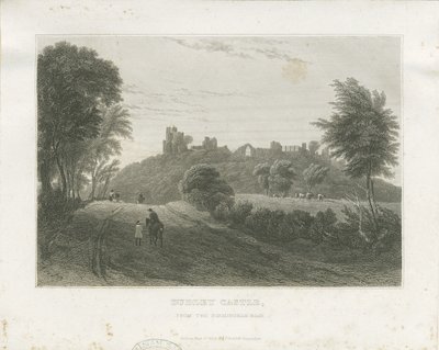 Dudley Kasteel: staalgravure, nd [c1831] door William Radclyffe