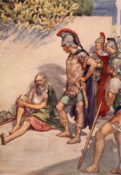 Alexander en Diogenes, illustratie uit 