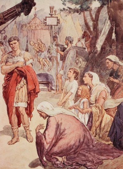 Coriolanus en de Matrones van Rome, illustratie uit 