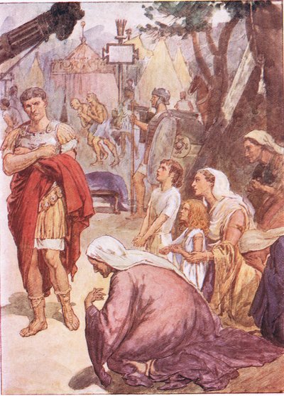 Coriolanus en de matrons van Rome, uit Plutarchus