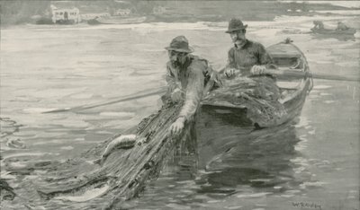 Zalm vangen op de Fraser River, British Columbia door William Rainey