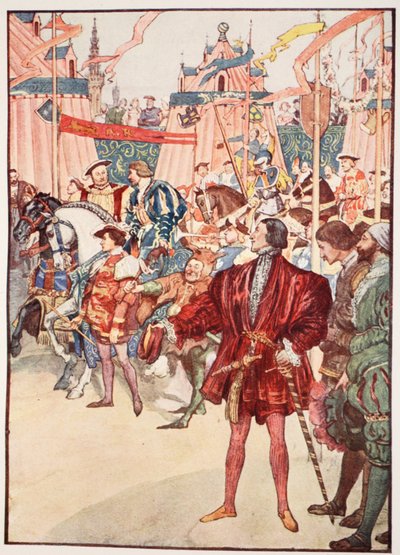 Het veld van het Gouden Laken, juni 1520, illustratie uit 