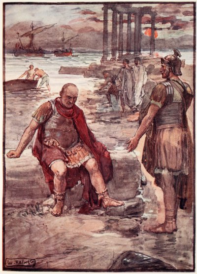De verbannen Marius te midden van de ruïnes van Carthago, illustratie uit 