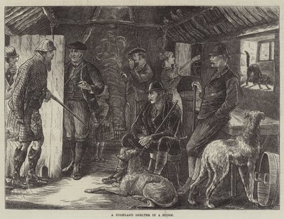 Een Highland schuilplaats in een storm door William Ralston