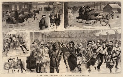 Een Schaatscarnaval in Halifax, Nova Scotia door William Ralston