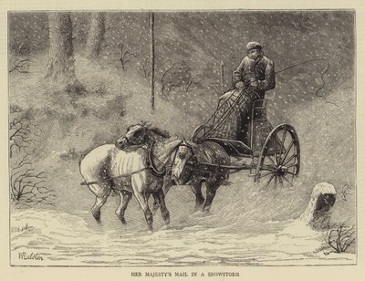 Hare Majesteits Post in een Sneeuwstorm door William Ralston