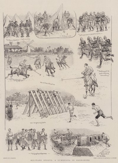 Militaire Sporten, een Gymkhana in Barbados door William Ralston