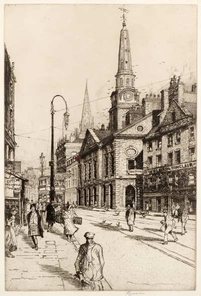 Het oude stadhuis, Dundee, ca. 1930 door William Renison