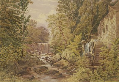 Carls Mill, Tarrytown, New York, 1851 door William Rickarby Miller