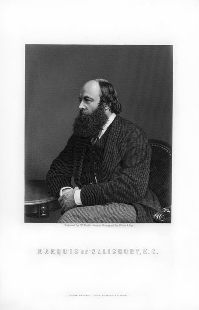 Robert Gascoyne-Cecil, 3e Markies van Salisbury, Britse staatsman en Premier, 1893 door William Roffe