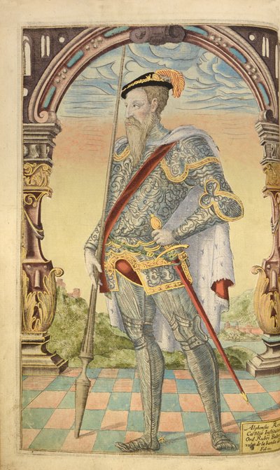 Alfons XI, Koning van Castilië en León, uit Honor Military, and Civill, William Segar, uitgegeven door Robert Barker, Londen, 1602 door William Rogers