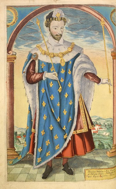 Hendrik III van Frankrijk, uit Honor Military, and Civill, William Segar, uitgegeven door Robert Barker, Londen, 1602 door William Rogers