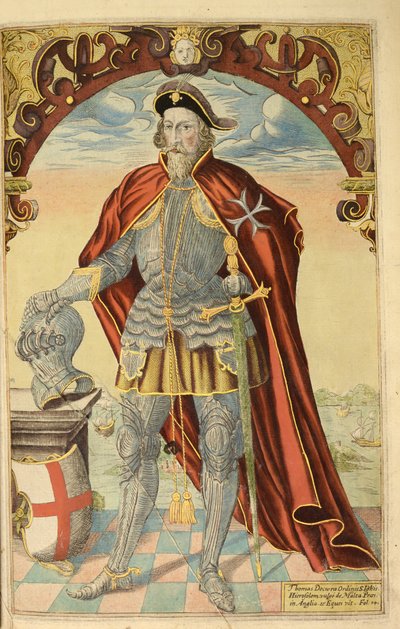 Sir Thomas Docwra, uit Honor Military, and Civill, William Segar, uitgegeven door Robert Barker, Londen, 1602 door William Rogers