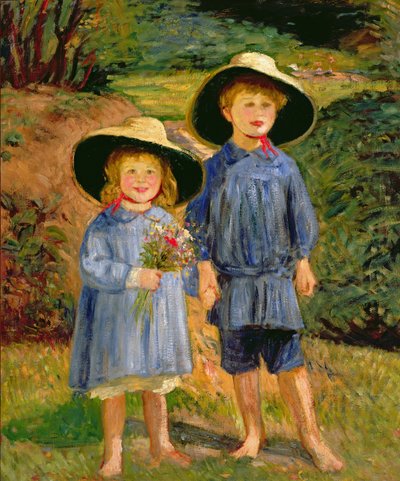 Kinderen in het bos door William Rothenstein