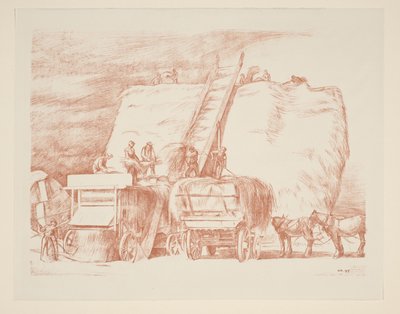 Hooiwagens door William Rothenstein