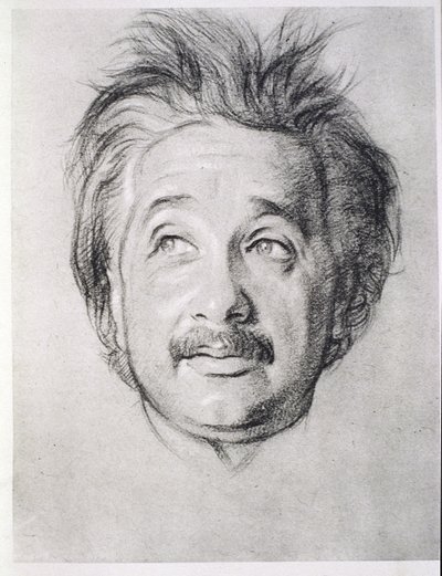 Portret van Albert Einstein (1879-1955) door William Rothenstein
