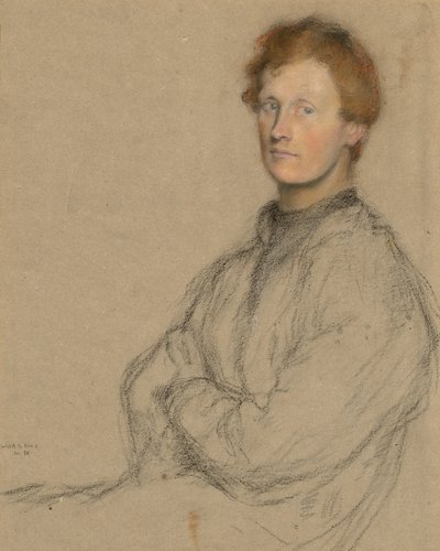 Portret van Charles Haselwood Shannon (1863-1937) door William Rothenstein