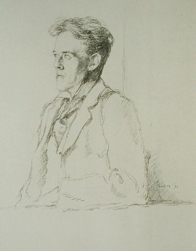 Portret van Hilaire Belloc (1870-1953) door William Rothenstein
