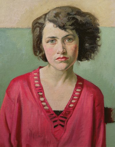 Portret van een Meisje in Roze door William Rothenstein