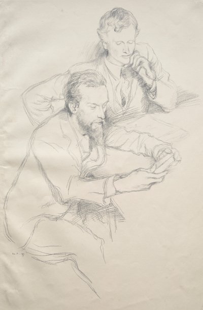 Ricketts en Shannon door William Rothenstein
