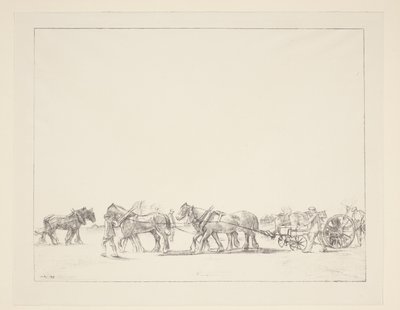 Zaaien met behulp van trekpaarden door William Rothenstein