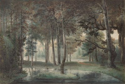 Een uitzicht vanaf het landgoed van de kunstenaar, Springland, of de Elysian Bower, ca. 1800 door William Russell Birch